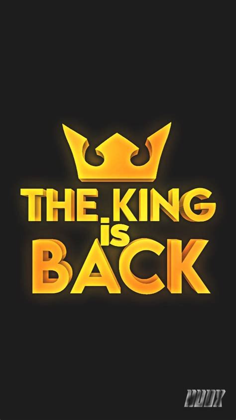 king is back.